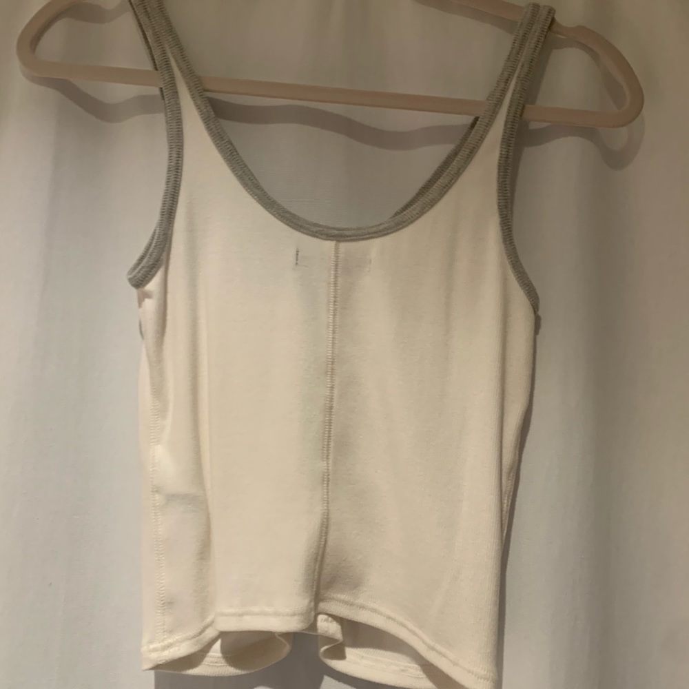 Abercrombie & Fitch White and Grey Tank Top - Picture 2 of 3